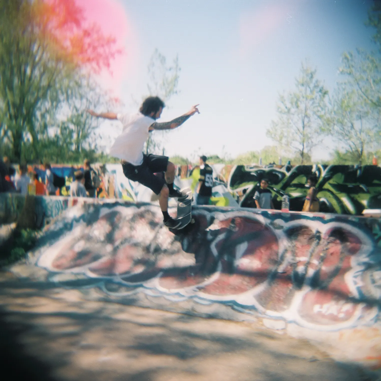 Skateboarder at the Fun Wall in Cleveland